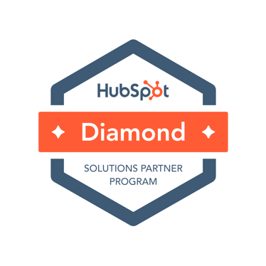 BizzyWeb's Diamond solutions partner program badge from HubSpot