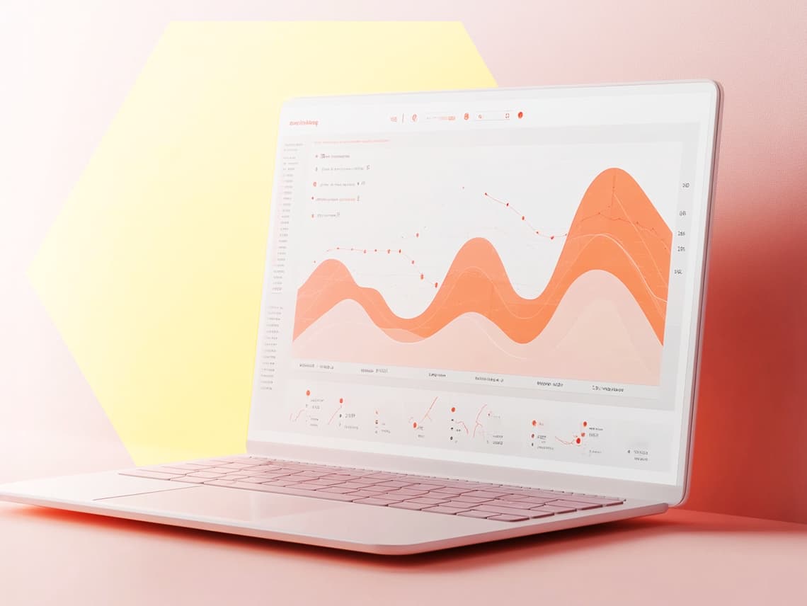 A computer screen displaying a series of HubSpot metrics, represented as a graph