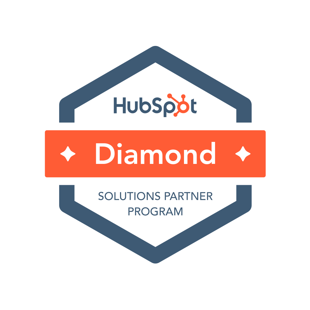 BizzyWeb's Diamond solutions partner program badge from HubSpot
