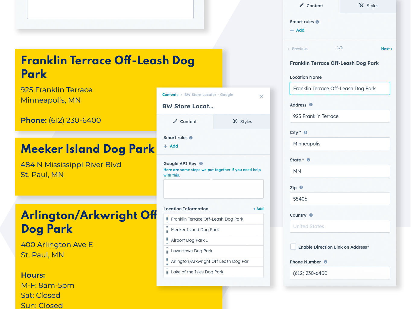 Quickly add your location details